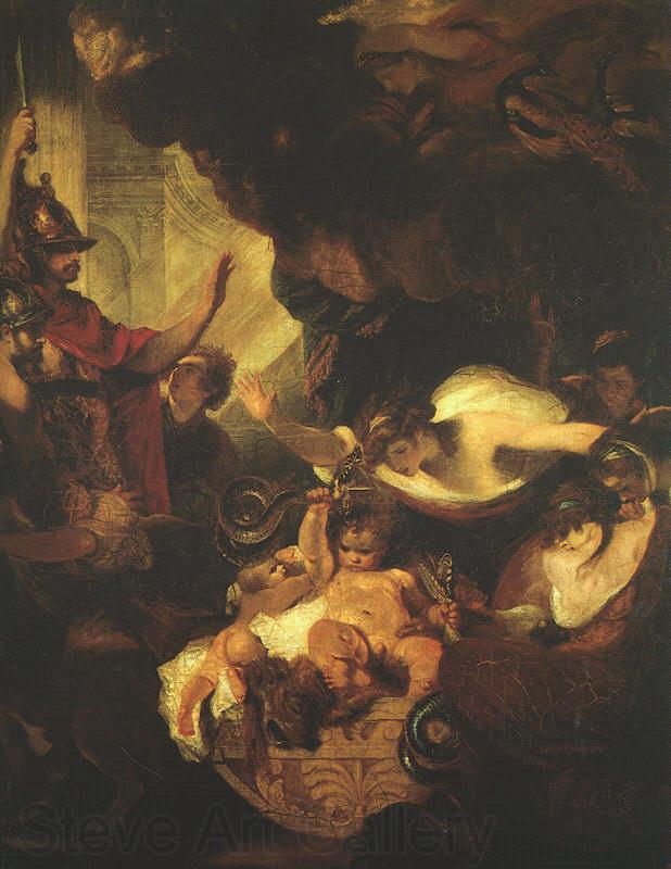 Sir Joshua Reynolds The Infant Hercules Strangling the Serpents Sent by Hera Norge oil painting art